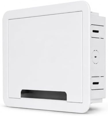 9" in-Wall Media Box Recessed Outlet Box Cable Management – Structured Media Enclosure Compatible with Streaming Media Players – WiFi-Friendly TV Cable Organizer with Wall Installation by LYOU