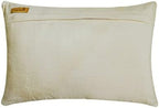 The HomeCentric Ivory Lumbar Pillow Cover, 12x26 inch (30x65 cm) Lumbar Pillow Cover, Jute and Mother of Pearls Farm Design Lumbar Pillow Cover, Silk Lumbar Pillow Cover, Floral - Amour - Image 4