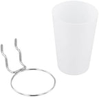 JAPCHET 20 Sets Ring Style Pegboard Cups with Hooks, White Pegboard Cups with Rings, Peg Board Cup Holder for Organizing Accessories Tools, Ideal for Garage Workshop Workbench Office - Image 4