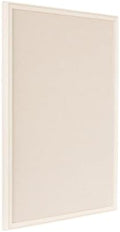 Kate and Laurel Oakhurst Rectangle Framed Linen Fabric Pinboard, 24 x 36, Soft White, Traditional Decorative Bulletin Board with Stepped Profile for Motivational Vision Board or Wall Organization by KateandLaurel