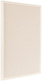 Kate and Laurel Oakhurst Rectangle Framed Linen Fabric Pinboard, 24 x 36, Soft White, Traditional Decorative Bulletin Board with Stepped Profile for Motivational Vision Board or Wall Organization by KateandLaurel