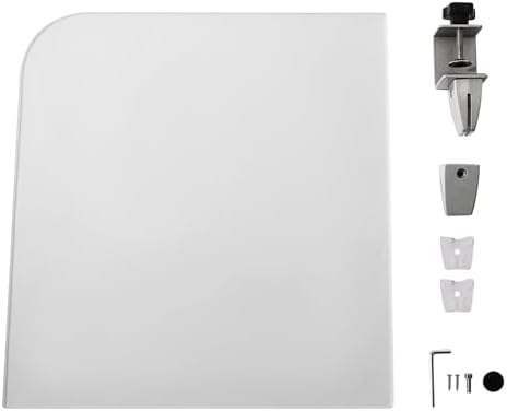 Desk Divider, 17" x 18" Desk Privacy Panel, Frosted Acrylic Office Partition, Table Divider with Clamps, Privacy Divider for Schools Office Call Centers Workstation - Image 3