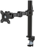 Amazon Basics Single Computer Monitor Stand with Cable Management, Height Adjustable VESA Desk Arm Mount, Fully Adjustable Tilt and Rotation, Steel, Black, Fits 13-30" Screens by AmazonBasics