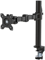 Amazon Basics Single Computer Monitor Stand with Cable Management, Height Adjustable VESA Desk Arm Mount, Fully Adjustable Tilt and Rotation, Steel, Black, Fits 13-30" Screens by AmazonBasics