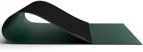 Nekmit Leather Desk Blotter Pad 36 x 20 Inches, Flat, Non-Slip, Waterproof, Green - Image 2