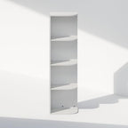 Furinno Reed Corner Shelf, 4-Tier Corner Bookshelf, Book Shelf, Corner Shelves, Storage Rack, for Organization and Storage, Home Office, Living Room, White - Image 6