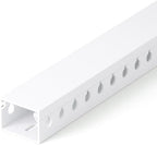 1.2"H x 1.6"W Cable Raceway, 12ft Under Desk Wire Management Channel, White by ZhiYo