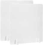 PATIKIL Desk Dividers 24" x 24" 2 Pack Desk Privacy Panel Freestanding Noise Reducing Partition Acoustic Panel with 4Pcs Support Feet for Testing Office Home and Library Pure White Style C by PATIKIL