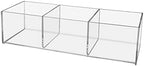 Marketing Holders Clear Acrylic Display Tray 3 Compartment 12.25" x 3.25" Rectangular Countertop Organizer for Retail Products Candy Bulk Items and Small Parts Storage by MarketingHolders