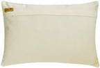 The HomeCentric Decorative Silver & Gold 12"x14" (30x35 cm) Lumbar Pillow Cover, Jacquard Foil, Metallic Sequin, Handmade Oblong Pillow, Floral Pattern Modern Style - Silver Eonian - Image 3