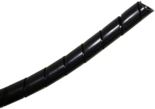 Kable Kontrol Vortex Spiral Cable Wrap - 1/2” Inch 100’ Feet Long - Hose Protector Flexible Polyethylene Wire Conduit Tubing Cable Sleeve Cord Cover to Organize Wires – Black by KABLEKONTROL%C2%AE