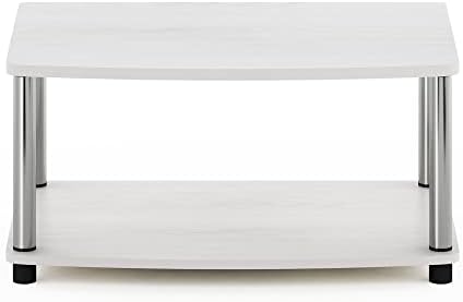 Furinno Turn-N-Tube 2-Tier Printer Table with Storage, Under Desk Printer Stand, Toolless Assembly, for CPU, Work Supplies, Home Office, White Oak - Image 7