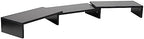 Mind Reader Dual Monitor Stand, Desktop Organizer, Laptop Riser, Office, MDF, 51.25"L x 9.25"W x 4.75"H, Black - Image 2