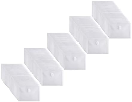 Small Plastic Envelopes File Folder 100 Pack, Clear, 5 x 7 inches by YESSART