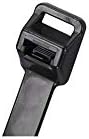 Panduit PRT6EH-C0 Cable Tie, Releasable, Extra-Heavy, Weather Resistant Nylon 6.6, 22.2-Inch Length, Black (100-Pack) by PanduitCorporation