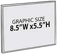 Azar Displays 122030 8.5-Inch W by 5.5-Inch H Wall Mount Acrylic Frame Pack of 10 - Clear Acrylic Wall Frame with Sticky Back - Floating Wall Sign Holder - Adhesive Office Sign-Frameless Picture Frame - Image 2