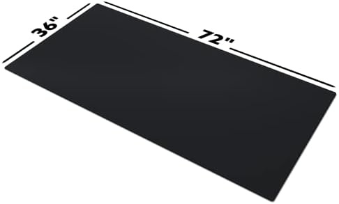 Mammoth Size Custom Professional Gaming Desk Mouse Pad - Anti Slip Rubber Base - Stitched Edges - Large Desk Mat - 72" x 36" x 0.16" (Mammoth, All Black/No Logo) - Image 3