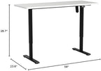 VIVO White 60 x 24 in Standing Desk, DESK-KIT-B06W - Image 3
