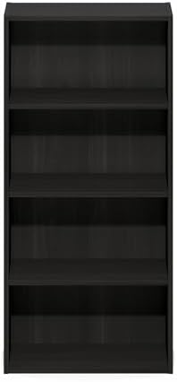Furinno Basic Book Shelf, 4-Tier Bookcase with Open Shelf, Bookshelf, Cube Storage Organizer, 7 x 17 x 35, for Living Room, Bedroom, Home Office, Espresso - Image 6