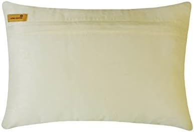 The HomeCentric Pack of 2, 12"x22" (30x55 cm) Lumbar Pillow Cover, Ivory Lumbar Pillow Cover, Crystals Medallion Lumbar Pillow Cover, Art Silk Rectangle Throw Pillows Cover, Geometric - Crystal Clear - Image 3