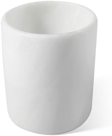 Natural Marble Toothbrush Holder for Bathroom, Stone Pen Cup for Desk by Unknown