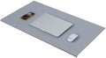 AKOZLIN 35.4"x 18.9" Soft PU Leather Surface Office Desk Mouse Mat Anti-Push Pad with Full Grip Fixation Lip Table Blotter Edge-Locked Protector Grey by AKOZLIN