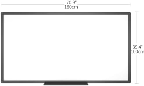 VIZ-PRO Magnetic Dry Erase Board, 72 x 40 Inches, Black Aluminium Frame - Image 2