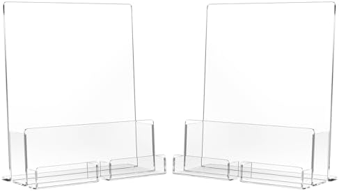 HIIMIEI Brochure and Business Card Holder: Acrylic Flyer Holder 8.5 x 11 by HIIMIEI