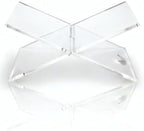 Acrylic Book Stand X-Shaped Clear Collapsible Cookbook Holder Large - Image 2