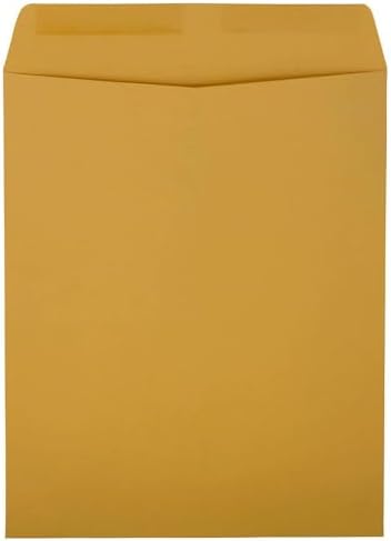 JAM PAPER 11 1/2 x 14 1/2 Open End Catalog Commercial Envelopes - Brown Kraft Manila - 500/Pack - Image 2
