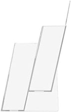 Marketing Holders 4 Pack Two Pocket Brochure Holder 6 Inch Bifold Countertop Take One Booklet Flyer Display Stand Clear Acrylic 2 Tiered Hand Out Advertisement Literature Organizer - Image 3