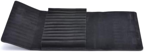 12 Suede Leather Fountain Pen Case Portfolio Divider Slot, Magnetic Closure - Image 5