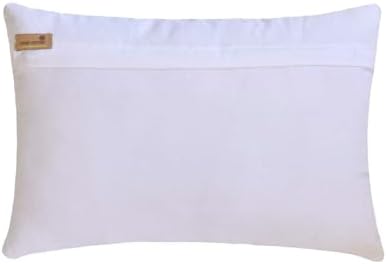 The HomeCentric Decorative Ivory & Gold 12"x14" (30x35 cm) Lumbar Pillow Cover, Jacquard Beaded, Sequins, Foil & Patchwork Oblong Pillow, Abstract Pattern Modern Style - Elaina - Image 3