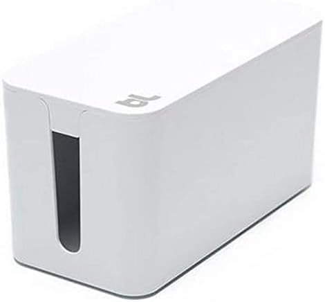 Bluelounge CableBox Cable and Cord Management System Includes Surge Protector (CableBox Mini | 2 Pack, White) by Bluelounge