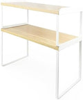 Mitus Stacking Wood Shelf Organizer, Counter Cabinet Storage Rack, Set of 2 by Mitus