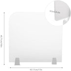 Desk Divider, 17" x 18" Desk Privacy Panel, Frosted Acrylic Office Partition, Table Divider with Clamps, Privacy Divider for Schools Office Call Centers Workstation - Image 2