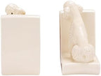 Creative Co-Op 2-Piece Hand-Painted Stoneware Vintage Poodle Bookends, White and Gold Finish - Image 3