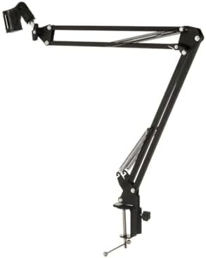 StreamEye Boom Arm Mic Stand with Desktop Mount, Detachable Clip, Professional Grade XLR Cable, Microphone Pop Filter and Cable Ties - Image 3