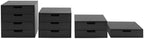 4-Piece Wooden Stackable Drawer Cabinet Set - Desktop Storage Organizer with 10 Drawers, Sturdy Design for Home/Office, No Assembly, Space-Saving, Durable (Black) - Image 5