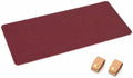Double-Sided Composite Desk Mat, Burgundy+Cork, 120x60cm, w/Strap by Okiyakusama