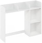 Furinno Classic Desk Shelf, 5-Shelf Desktop Hutch, Book Shelf, 3-Tier Desk Organzier, for Office Supplies, Office Desk Accessories, for Home Office, College, Dorm, White - Image 6
