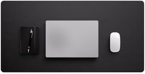 Jotsome Leather Desk Pad Mat, 34" x 17", Black - Image 2