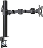 Amazon Basics Single Computer Monitor Stand with Cable Management, Height Adjustable VESA Desk Arm Mount, Fully Adjustable Tilt and Rotation, Steel, Black, Fits 13-30" Screens - Image 2