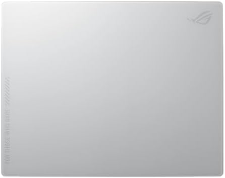 ASUS ROG Moonstone Ace L Glass Gaming Mouse Pad – 19.7” x 15.7”, Ultra-Smooth Matte Tempered Glass for Quiet Ultrafast Glides, Impact/Scratch Resistant, Easy to Clean, Anti-Slip Silicone Base - White by Unknown
