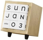 Umbra Play Date Perpetual Calendar, Wooden 3D Puzzle Desk, Natural by Umbra