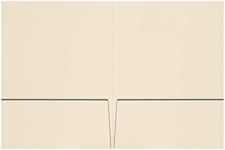 LUXPaper 9" x 12" Presentation Folders | Two Pocket | Natural | 80lb. Cover | 25 Qty - Image 2