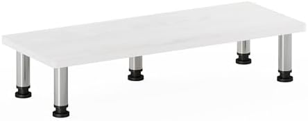 Rectangle Monitor Riser, Toolless Assembly Laptop Stand for Desk, Office Desk Accessories, Desk Organizers and Accessories, Monitor Stand Riser, For Dorm, Study Room, White Oak - Image 4