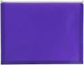 JAM PAPER Plastic Envelopes with Zip Closure - Letter Booklet - 9 3/4 x 13 - Purple - 12/Pack by JAMPaper