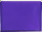 JAM PAPER Plastic Envelopes with Zip Closure - Letter Booklet - 9 3/4 x 13 - Purple - 12/Pack by JAMPaper