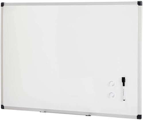 Amazon Basics Magnetic Dry Erase Whiteboard, 36"W x 24"H, Aluminum Frame, Silver/White, Easy to Install and Clean by AmazonBasics